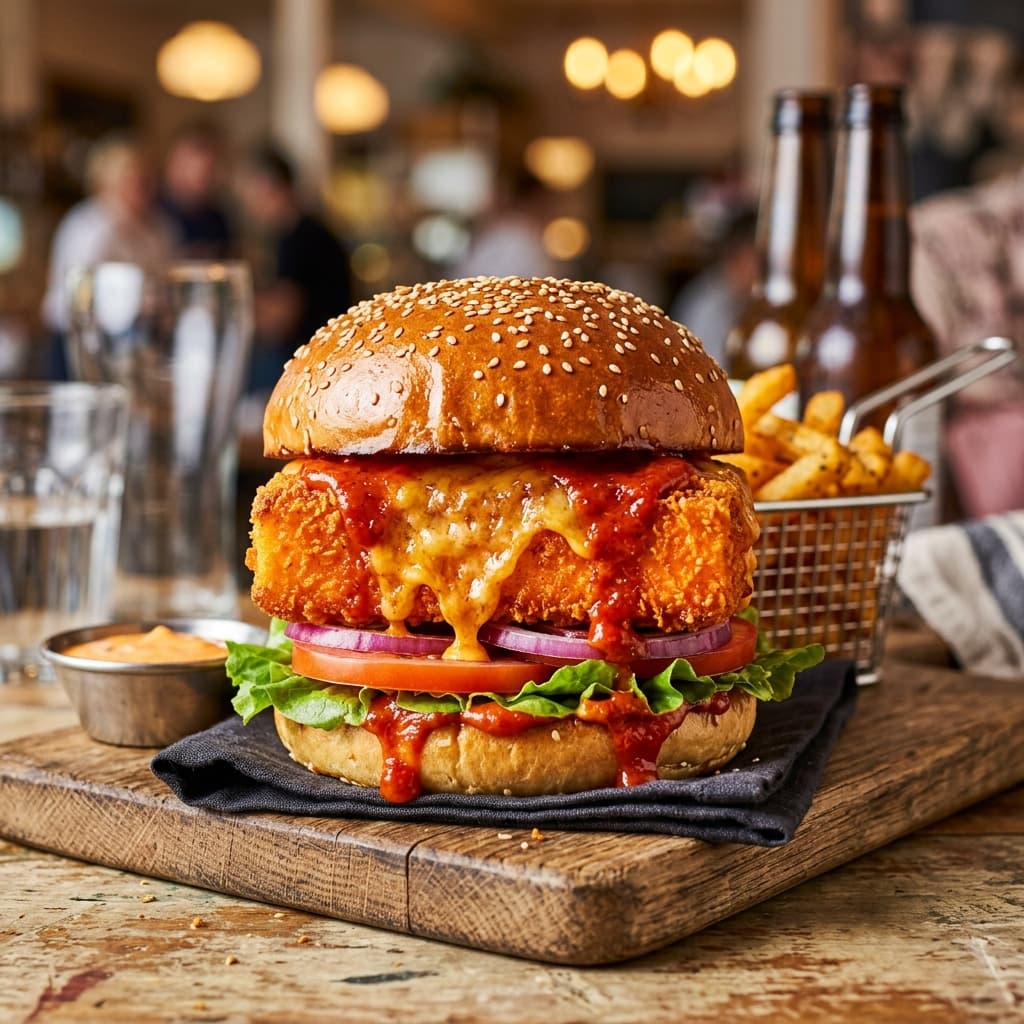 Spicy Paneer Burger